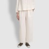 JAJU [JAJU] Women's Double Gauze Shirring Pajama Pants_Ivory