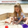 ABORON Kids Sand Boxes with Excavator Sandboxes with Covers Corner