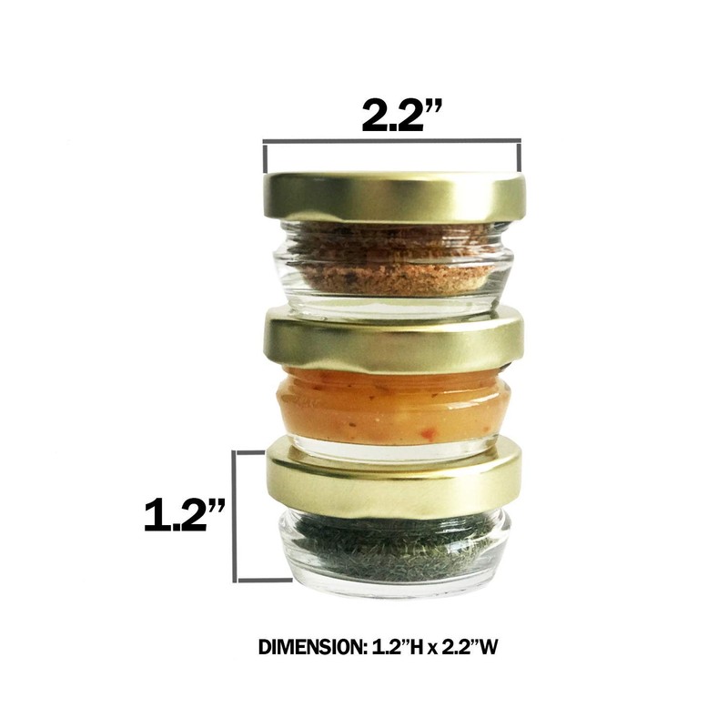 Caviar Line Small Mini Glass Jars With Tin Lids -