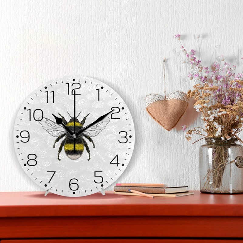 Moyyo Bee Wall Clock Silent Non Ticking Wall Clock Vintage