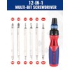 WORKPRO 12-in-1 Ratcheting Multi-Bit Screwdriver Set, Quick-load Mechanism Screwdriver with