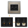 2 Gang Double Ethernet Port Data Socket CAT 5 Wall