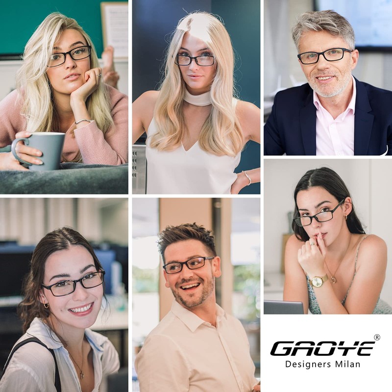 Gaoye 6 Pack Reading Glasses Men/Women, Eyeglasses, Blue Light Readers