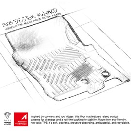 G-PLUS Floor Mats Compatible with Toyota Tacoma Double Cab 2024-2025,Fit Automatic Transmission, 1st & 2nd Row All Weather Protection TPE Floor Liners 3 Piece Black