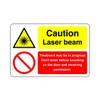 Safety First Display LTD Caution laser beam sign - 1.2mm