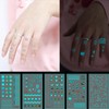 KASESSS 15 Blätter Mini Tattoos Leuchten im Dunkeln, Temporäre Tattoos,