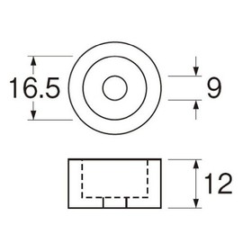 SANEI PP43-47 Toilet Parts, Low Tank Connecting Washer, For Connecting Hand Washing Nozzles 0.6 inches (16.5 mm)