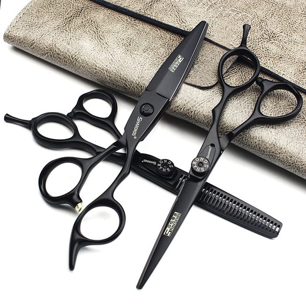 SHARONDS Japan 440C Laser Cut Professional Hairdressing Cutting 6" Set of 3 Silver