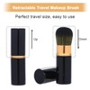 Pack of 2 Retractable Makeup Brushes, Portable Blush Brush, Liquid