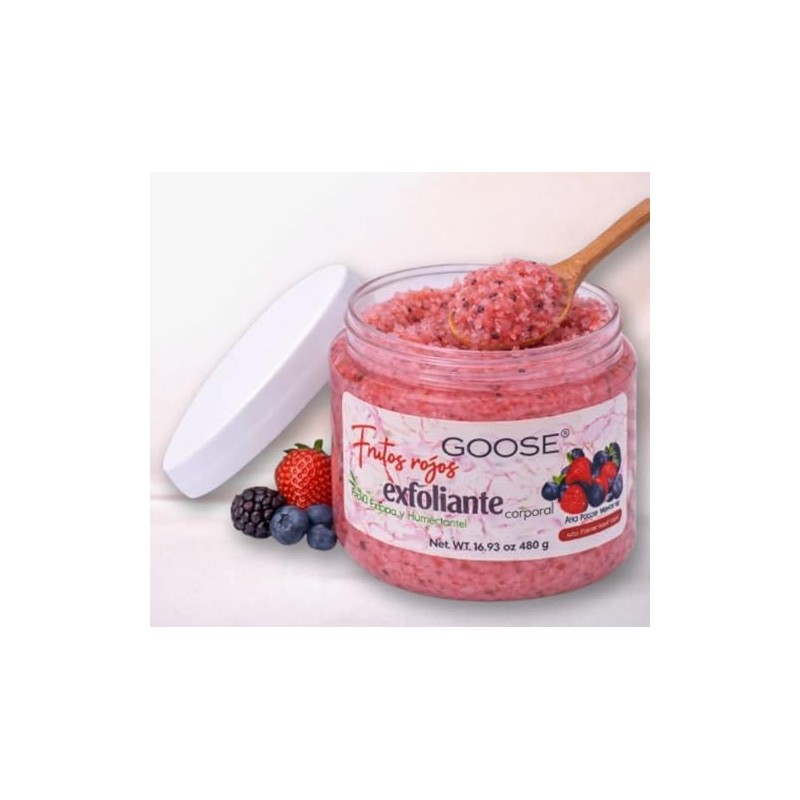 GOOSE Body Scrub Exfoliante Corporal 480 g – Frutos Rojos,