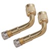 AIMALL 2 PCS Valve Extension Tyre Stem Adapter Core Cap
