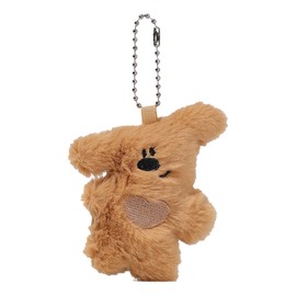 Stuffed Bear Keychain,Plush Toy Keychain Tilted Head Design - Purse Handbag Charm Backpack Pendant Cute, with Strong Bead Chain for Bag Decoration