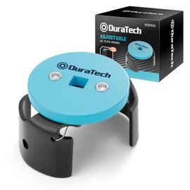 DURATECH Adjustable Oil Filter Wrench, Universal Oil Filter Removal Tool for Removing Small to Medium-Sized Cap Style Filters, 2-1/2 to 3-1/8 Inches, 3/8" Drive