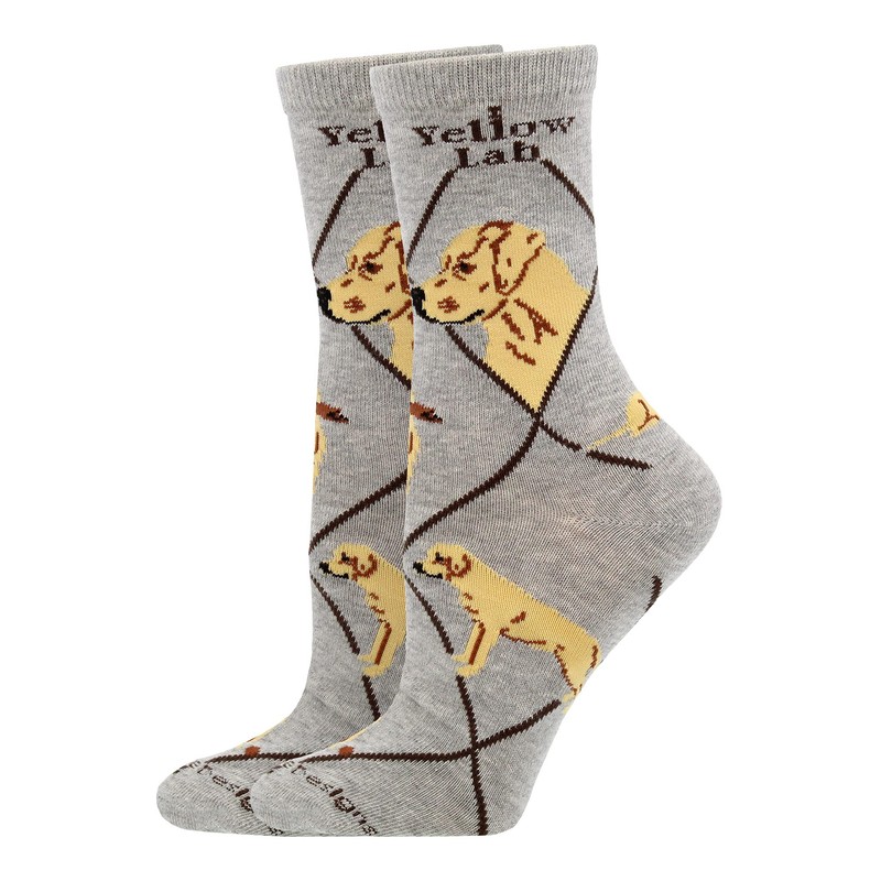 WHD Yellow Lab Socks (Gray, Large)