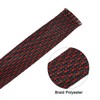QUARKZMAN 16.4ft-32mm High Temperature Insulated Braided Sleeve Black Red