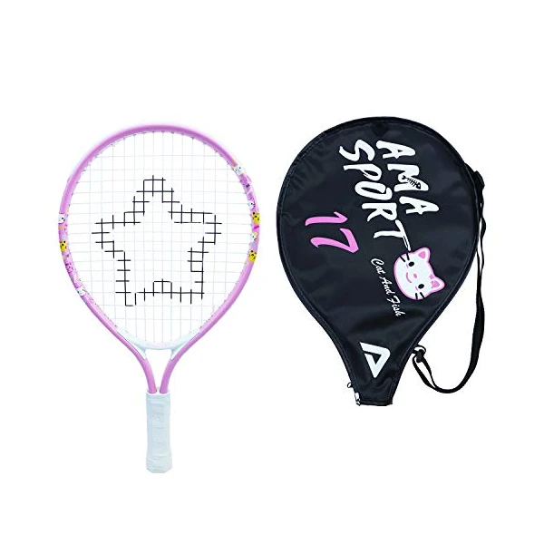 Kids Tennis Racket for Junior Toddlers Starter Kit 17" Pink