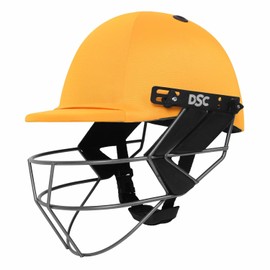 DSC Fort44 Cricket Helmet for Mens (Adjustable Steel Grill | Back Support Strap) (Yellow, X-Large)