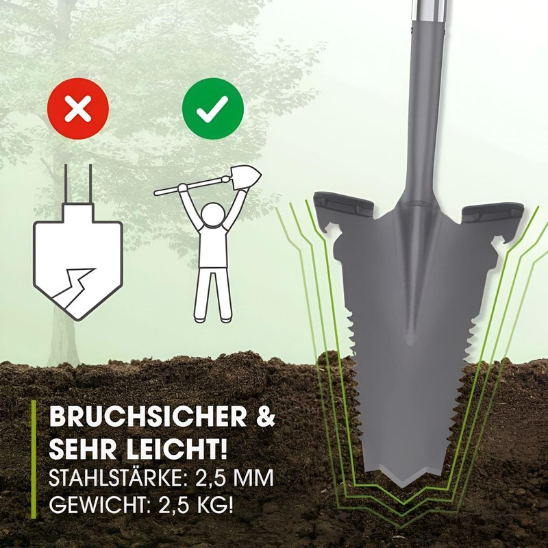 EASYmaxx Spade Saw with Root Saw, Spade and Root Saw,