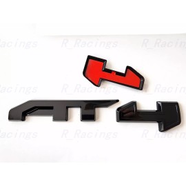 Auto Front Grill Gloss Black AT4 OVERLAY Emblem 2023+ Sierra 1500 2500HD3500HD Canyon