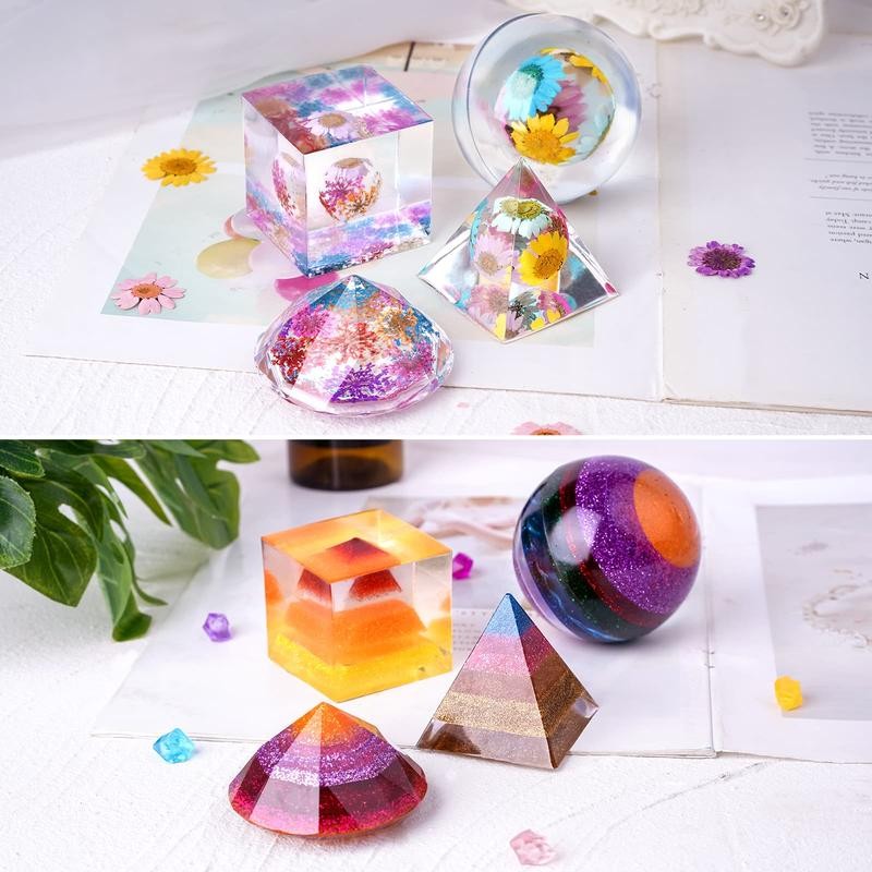 16OZ Resin Molds Silicone Kit Complete Set Bundle with Sphere,