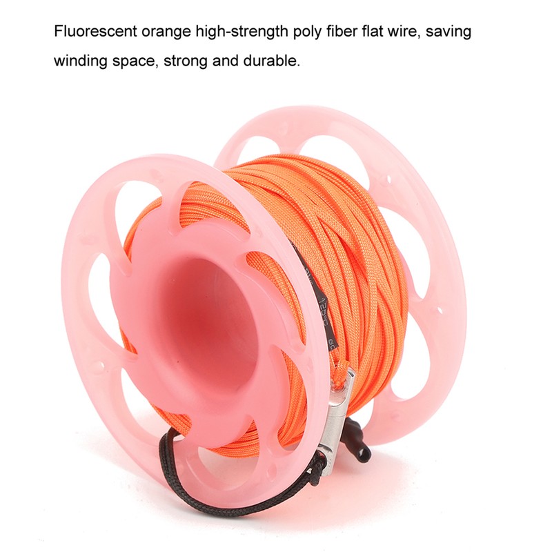 30m Plastic Wire Reel Dual Heads Hook Diving Marker Buoy