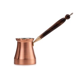 Marash Crafts Large Turkish Coffee Pot 600ml – Handmade Copper Cezve with Wooden Handle – Traditional Stovetop Coffee Maker – Gas & Electric Compatible