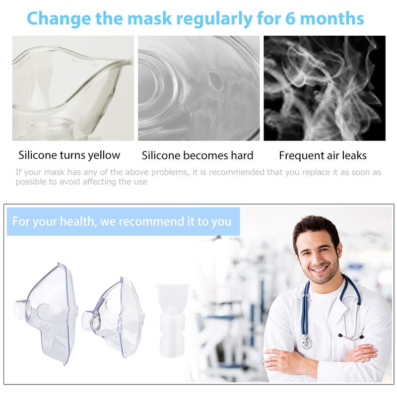 Portable Inhaler Machine Mask and Mouthpiece for Adults & Kids