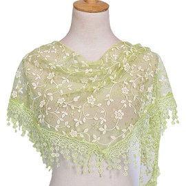 MAIRY Mantilla Catholic Women's Lace Scarf Veil Headscarf Stole Black White for Church Mass Latin Chapel Bride Mourning, De138008