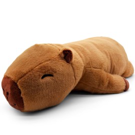 WESOPAN Weighted Capybara Plush Pillow, 30cm Soft Weighted Capybara Stuffed Animal Plush Toy, Cute Sleeping Capybara Doll Gift for Adults Kids Girls Boys Bedroom Sofa Decor