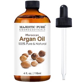 MAJESTIC PURE Garselay Moroccan Argan Oil for Hair and Face From Majestic Pure, 100% Natural, Organic, Cold Pressed & Triple Extra Virgin Grade 1 Argan Oil - 4 Oz by Majestic Pure