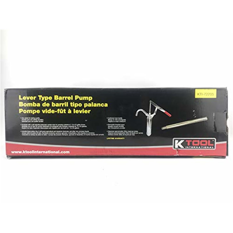 K Tool International 72205 Barrel Drum Pump for Garages, Repair