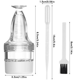 Kopfhaut Applikator,Haaröl Applikator Kopfmassagegerät Kopfmassage Bürste mit Abgestufter Skala Scalp Massager Set Haarmassagebürsten für Haarbehandlung Medizin Ätherisches Öl Serum