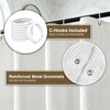 Mould Resistant White Shower Curtains with Hooks, Heavy Duty Polyester