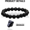ysister Anti-swelling Black Obsidian Anklet, Pack of 2, Obsidian Anklet