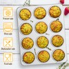 E-far Muffin Pan 12-Cup, Stainless Steel Cupcake Pan Metal Muffin
