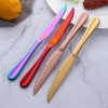 BYEGOU Gold Steak Knives Set of 12, 9 Inch Stainless