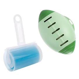 2Pcs Reusable Lint Roller, Washable Gel Lint Rollers for Pet Hair Extra Sticky, Handle&Ball Type, Portable Mini Lint Rollers for Travel, Lint Remover for Clothes/Laundries, Lint Roller Travel Size