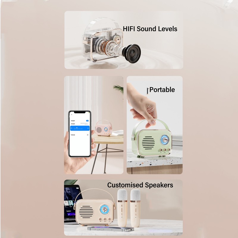 Speaker Karaoke Set Portable Multifunctional High Capacity Battery Small Wireless