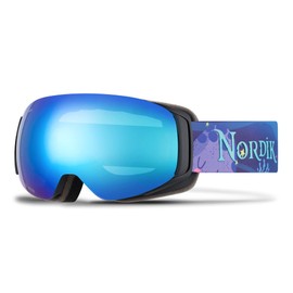 Nordik Freya Kids Ski Goggles((Matte Black/Blue Lens)