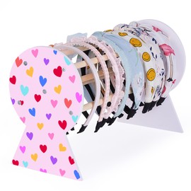 Basumee Headband Holder Hair Accessories Headbands Organizer for Girls Headband Display Hairband Storage Organizer Room Decor for Girls, Love Pink