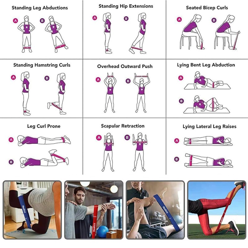 Hudizz Premium Resistance Bands Set of 5 – Durable Exercise
