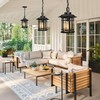WIHTU Outdoor Pendant Light Fixture, Exterior Hanging Lights, Hanging Lantern