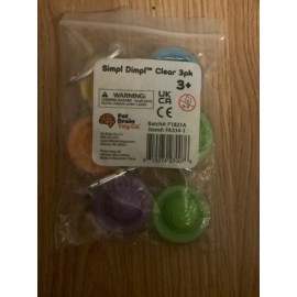 Fat Brain Toy 3*Fat Brain Toys Simpl Dimpl Simple Dimple, clear Popping Fidget Keychain
