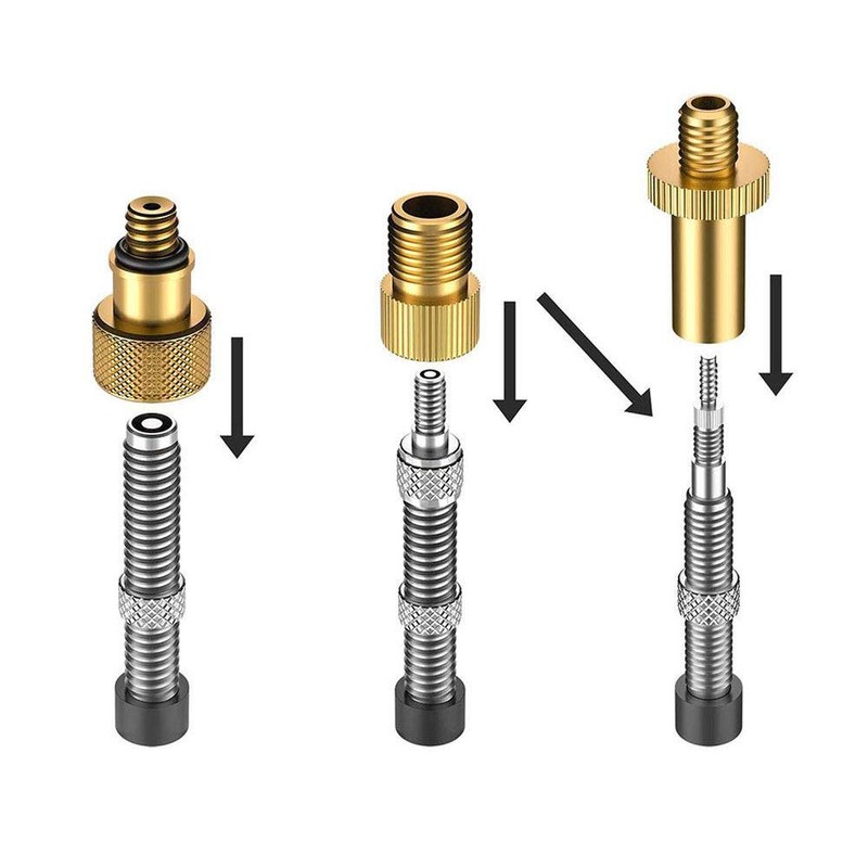 Bicycle Pump Adapter, 24 pcs Bike Multi-Function Replacement Valve Tool