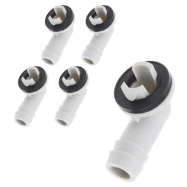 VOANZO 5 Pcs 15mm Air Conditioning Water Outlet Nozzle Air Conditioning Drain Hose Connector Elbow With Rubber Ring