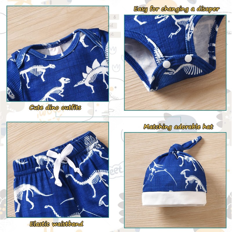 Preemie - Conjunto de 3 piezas de ropa de verano