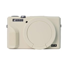 G7X Mark III Kameratasche, weiche Silikon-Schutzhülle, ultradünn, leicht, Abdeckung für Canon PowerShot G7X Mark III Kamera mit Objektivabdeckung (Beige)