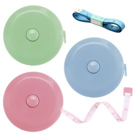 Tape Measures Retractable, Fabric Measuring Tape, 60 Inch Small Sewing Tape Measure for Craft Nursing Medical Travel(3 Pack/Green,Blue,Pink)