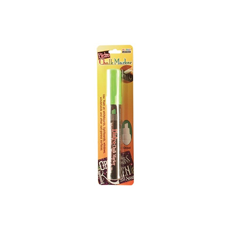 Uchida 483-C-F4 Chisel Tip Bistro Chalk Marker, Fluorescent Green