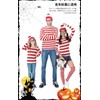 DECEED Halloween Cosplay Dress Worry Costume Children's Long Sleeve Striped